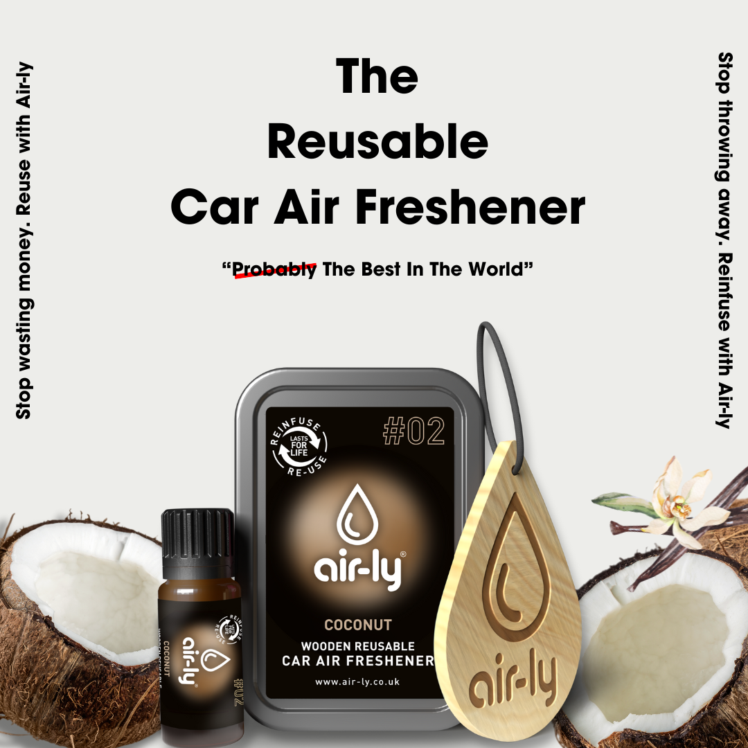 Coconut Air-ly Car Air Freshener reusable 